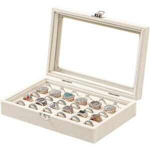 Ring Organizer Box Ring And Earring Holder Box For Girl 30 Slot Ring Display